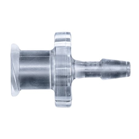 Cole Parmer Luer to Hose Barb Fitting, Straight Adapter, CrystalVu, Cleanroom, Female Luerx1/16in ID; 10PK LF-1CVU-QC